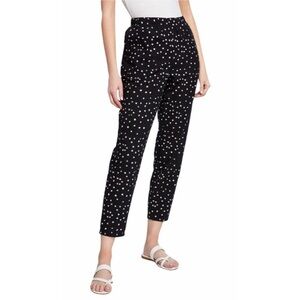 EILEEN‎ FISHER Petite Dot Hand Printed Organic Cotton Ankle Pants
